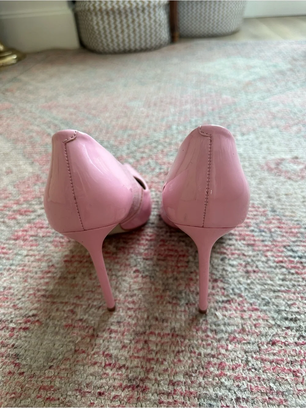 Steve Madden Barbie Light Pink Patent Leather Pointed Toe Pumps size 7